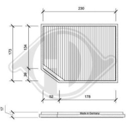 Cabin Air Filter DIEDERICHS DCI0022 OE Ref 7711228920 DIEDERICHS