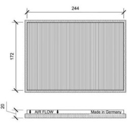 Cabin Air Filter DIEDERICHS DCI0161 OE Ref 971332L000