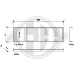 Filtre d'habitacle DCI0189S pour HYUNDAI i20 OE 971331J000 DIEDERICHS