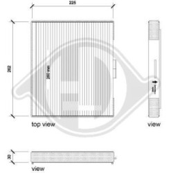 Filtre d'habitacle DCI0216 pour HYUNDAI COUPÉ, ELANTRA, MATRIX DIEDERICHS
