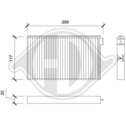 Filtre d'habitacle DCI0218S pour HYUNDAI H-1 OE 976174H000 DIEDERICHS