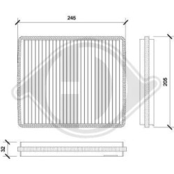 Filtre d'habitacle DCI0813 pour MG, ROVER OE JKR100020 DIEDERICHS