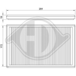 Filtre d'habitacle DCI1017 pour RENAULT MEGANE OE 7700845811 DIEDERICHS