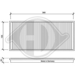 Filtre d'habitacle DCI1025 pour MERCEDES, VW SPRINTER, LT OE A9018300418 DIEDERICHS