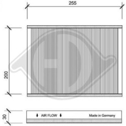 Filtre d'habitacle DCI1062 pour CITROËN XSARA OE 6447.LN DIEDERICHS