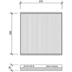 Cabin Air Filter DIEDERICHS DCI1070 OE Ref 7701048748