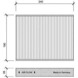 Filtre d'habitacle DCI1074 pour FORD FIESTA, FUSION OE 1204459