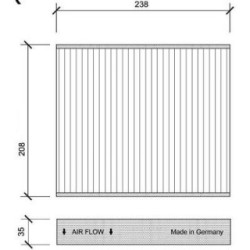 Cabin Air Filter DIEDERICHS DCI1103 OE Ref 1253220