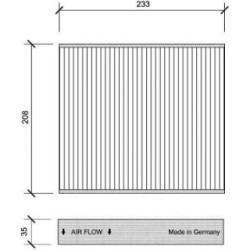 Cabin Air Filter DIEDERICHS DCI1126 OE Ref 1354953