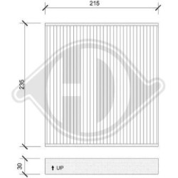 Filtre d'habitacle DCI1139 pour LEXUS GS OE 8713922010 DIEDERICHS