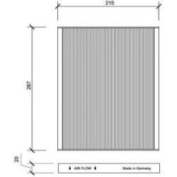 Cabin Air Filter DIEDERICHS DCI1149 OE Ref 6808623