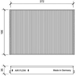 Cabin Air Filter DIEDERICHS DCI1154 OE Ref 30767024