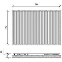 Cabin Air Filter DIEDERICHS DCI1161 OE Ref 97133-2L000ATK