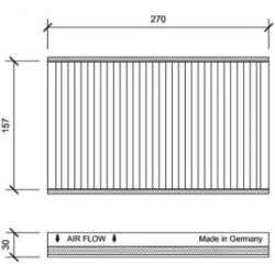 Filtre d'habitacle DCI1188 pour LAND ROVER DISCOVERY, RANGE ROVER