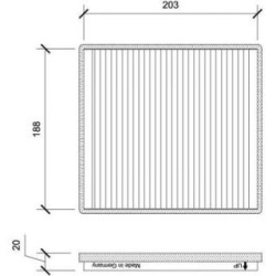 Cabin Air Filter DIEDERICHS DCI1200 OE Ref EC95215156
