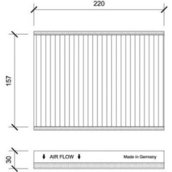 Filtre d'habitacle DCI1245 pour FIAT 500L, 500X OE 71775824