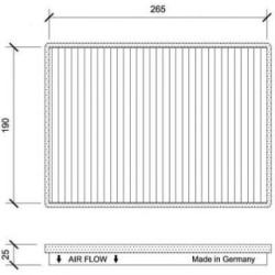 Cabin Air Filter DIEDERICHS DCI1250 OE Ref 22753219