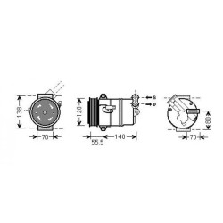 Compressor DIEDERICHS DCK1427 OE Ref 13297446