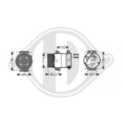 Compresseur DCK1488 pour RENAULT ESPACE OE 7711135104 DIEDERICHS