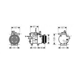 Compressor DIEDERICHS DCK1638 OE Ref 977012H102