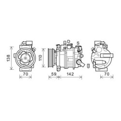 Compressor DIEDERICHS DCK1694 OE Ref 8T0260805P