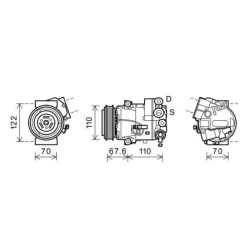 Compressor DIEDERICHS DCK1695 OE Ref 13346497