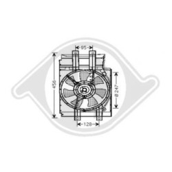 Ventilateur de condenseur DCL1018 pour NISSAN MICRA OE 9212041B00 DIEDERICHS
