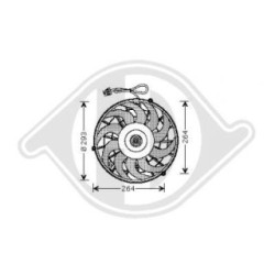 Ventilateur de condenseur DCL1022 pour VAUXHALL OE 90511262 DIEDERICHS