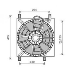 Radiator Fan DIEDERICHS DCL1078 OE Ref 71750094