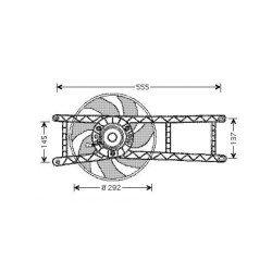 Radiator Fan DIEDERICHS DCL1096 OE Ref 46799410
