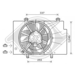 Ventilateur de radiateur DCL1110 pour FORD B-MAX, ECOSPORT, FIESTA OE 1525897 DIEDERICHS