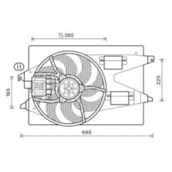 Radiator Fan DIEDERICHS DCL1113 OE Ref 1152936