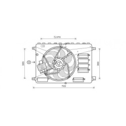 Radiator Fan DIEDERICHS DCL1125 OE Ref 1380882