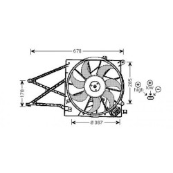 Radiator Fan DIEDERICHS DCL1145 OE Ref 90570739