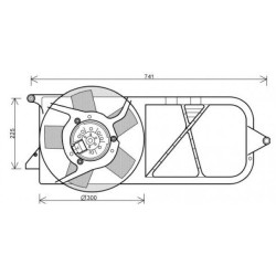 Radiator Fan DIEDERICHS DCL1154 OE Ref 09128850