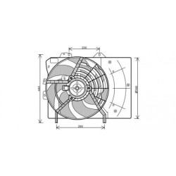 Radiator Fan DIEDERICHS DCL1171 OE Ref 1253P9
