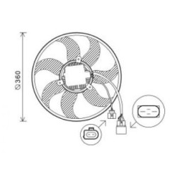 Radiator Fan DIEDERICHS DCL1230 OE Ref 1K0959455CS