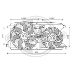 Ventilateur de radiateur DCL1298 pour FORD TRANSIT OE 1370890 DIEDERICHS