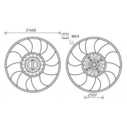 Radiator Fan DIEDERICHS DCL1303 OE Ref 1 677 099