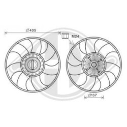 Ventilateur de radiateur DCL1303 pour FORD TRANSIT OE 1436157 DIEDERICHS