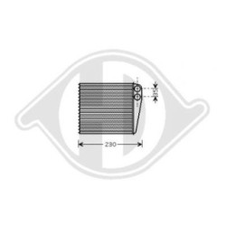 Échangeur de chaleur intérieur DCM1251 pour AUDI, SEAT, SKODA, VW DIEDERICHS
