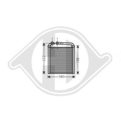 Échangeur de chaleur intérieur DCM1253 pour SKODA, VW OE 3C0819031 DIEDERICHS