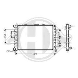 Radiateur DCM1353 pour ALFA ROMEO 166 OE 60651928 DIEDERICHS