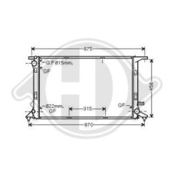 Radiateur DCM1489 pour AUDI OE 8K0121251H DIEDERICHS