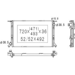 Radiator DIEDERICHS DCM1500 OE Ref 8K0121251J