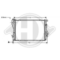 Radiateur DCM1548 pour BMW Série 5 et 7, référence d'origine 17101742099 DIEDERICHS