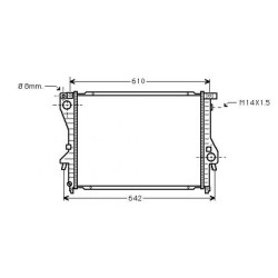 Radiator DIEDERICHS DCM1554 OE Ref 17 11 1 427 165