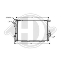 Radiateur DCM1555 pour BMW Série 5 et 7, référence d'origine 17111436055 DIEDERICHS