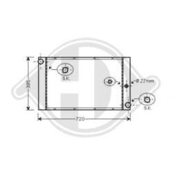 Radiateur DCM1564 pour BMW Série 5 et 7, référence d'origine 17112248478 DIEDERICHS