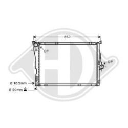 Radiateur DCM1578 pour BMW X3 OE 17113414986 DIEDERICHS